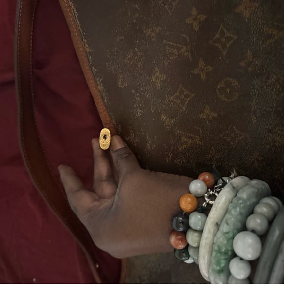 Louis Vuitton Brown and Gold Monogram Tote - Picture 5 of 7